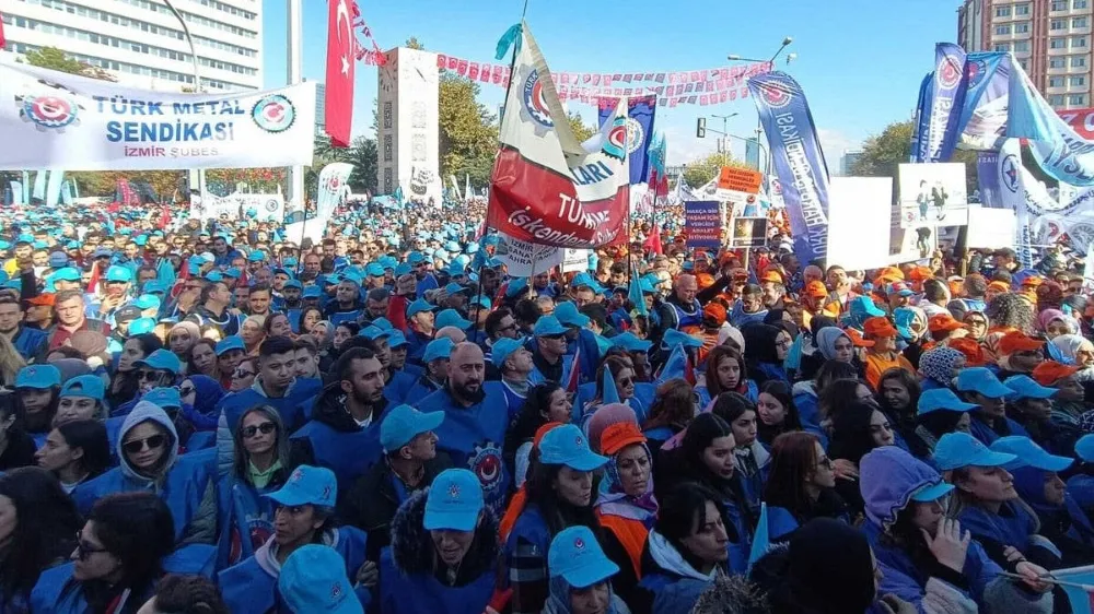 Türk-İş eyleminde binlerce işçi iktidara seslendi: Biz sizin oy deponuz değiliz