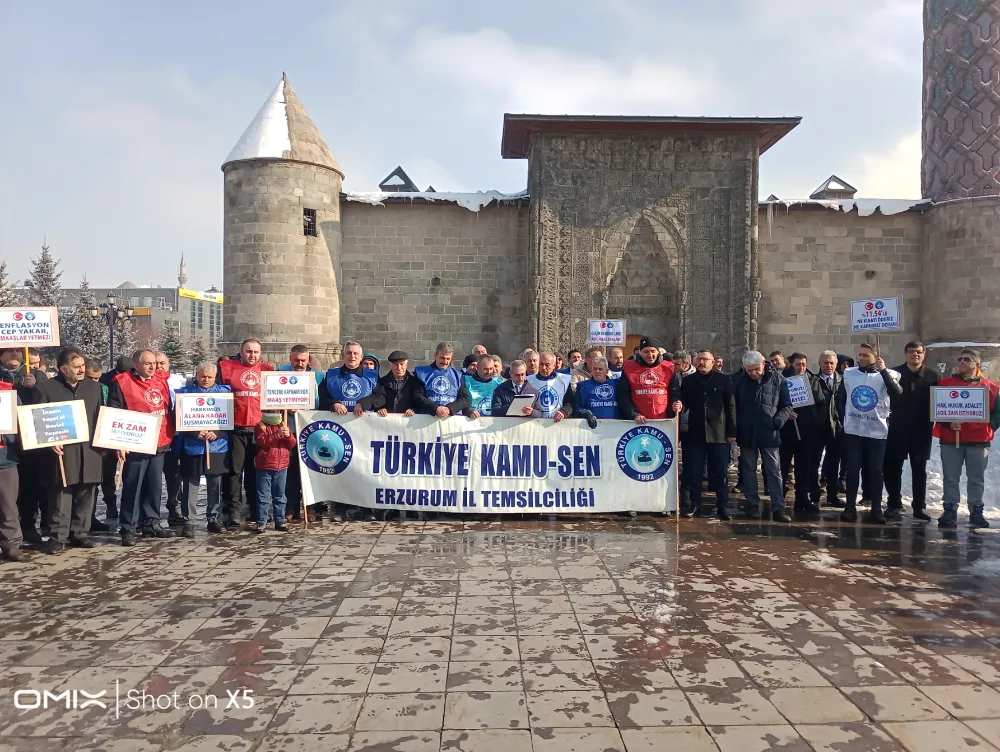 Türkiye Kamu-Sen Erzurum İl Temsilciliğinin basın açıklaması