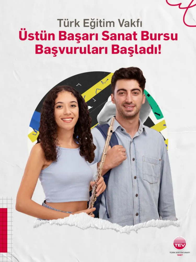  TÜRK EĞİTİM VAKFI (TEV) “ÜSTÜN BAŞARI SANAT BURSU” BAŞVURULARI 20 EKİM’DE BAŞLIYOR 