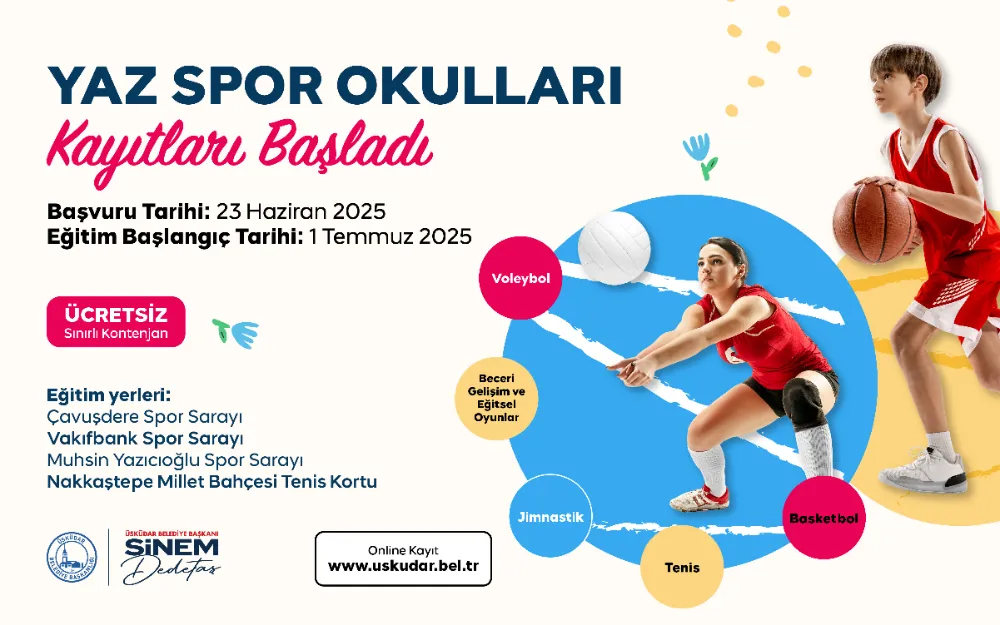 ÜSKÜDAR BELEDİYESİ’NİN YAZ SPOR OKULLARI BAŞLIYOR 