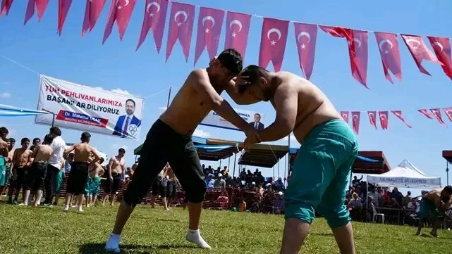 Güreş festivaline yoğun ilgi