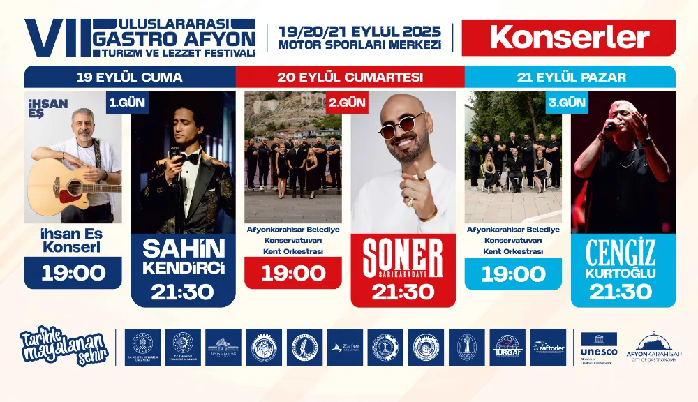 7. ULUSLARARASI GASTRO AFYON TURİZM VE LEZZET FESTİVALİ BAŞLIYOR